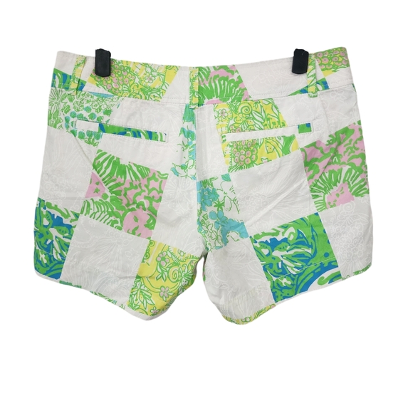 Lilly Pulitzer Cotton Lioness Patchwork 5" Callahan Shorts - Picture 5 of 8